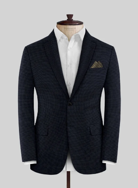 Scabal Cosmopolitan Lulio Blue Wool Jacket Cardigan Sweater Pullover