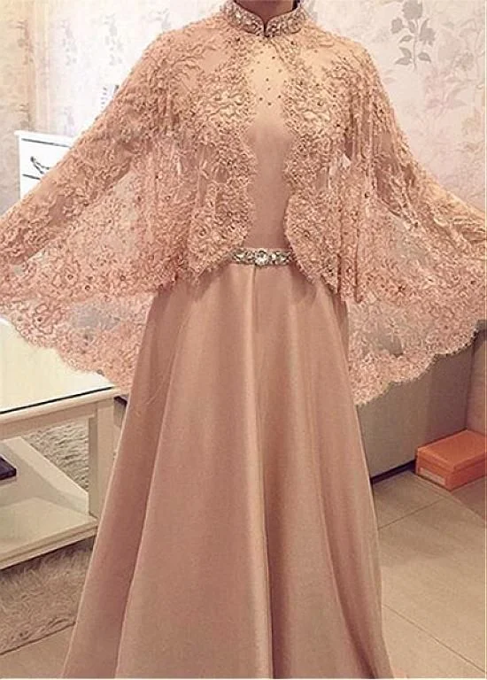 Attractive Tulle Illusion High Neckline Women's Jacket With Beaded Lace Appliques prom dresses    cg19210 Fleece Jacket Down Jacket Parka