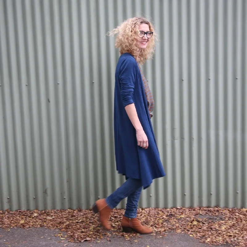 Tessuti Fabrics Megan Longline Cardigan Terry Terry Cloth Terry Knit