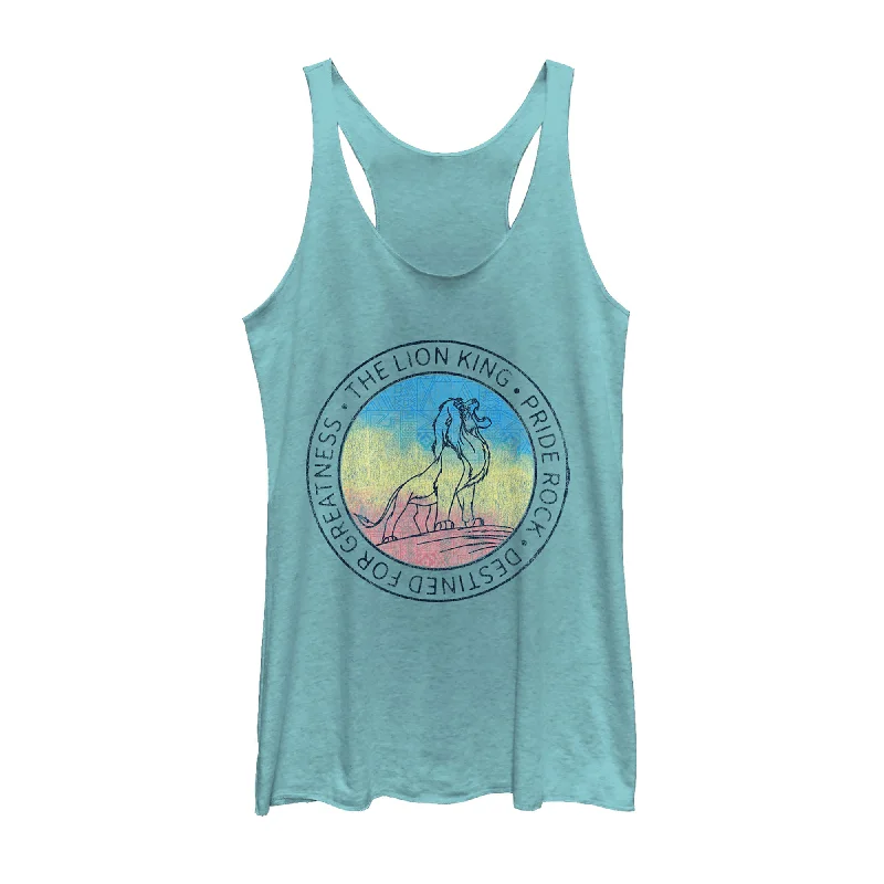 Women's Lion King Destined for Greatness Racerback Tank Top cropped tank top