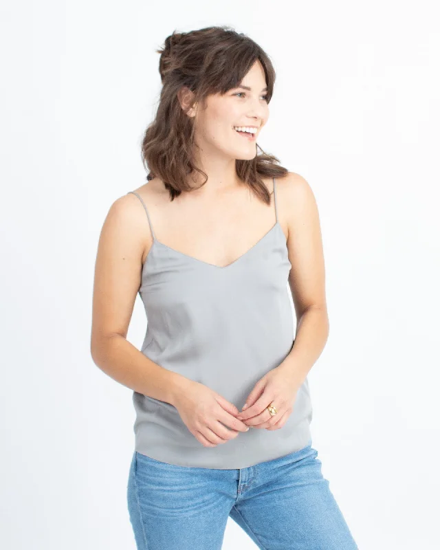 V-neck Silk Tank stylish tank top