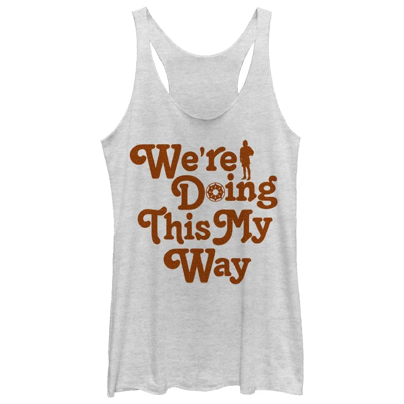 Women's Solo: A Star Wars Story My Way Quote Racerback Tank Top silver tank top