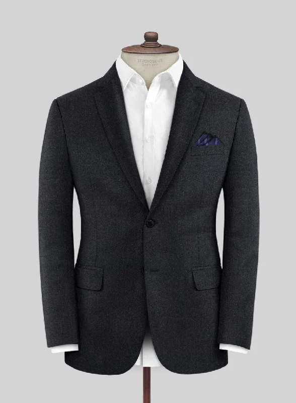 Scabal Sapphire Dark Gray Wool Jacket Mesh Jacket Canvas Jacket Denim Jacket