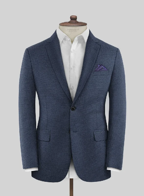 Scabal Cosmopolitan Royal Blue Wool Jacket Chenille Fabric Brocade Fabric Lace Fabric