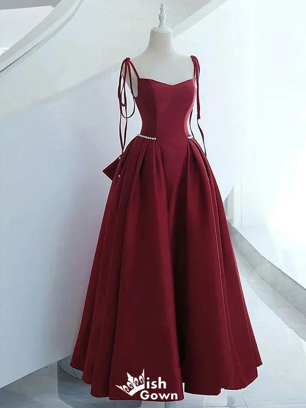 Gorgeous Burgundy Spaghetti Straps A-line Long Party Dress Prom Dresses,WGP1003 Glittery Long Formal Gorgeous Burgundy Spaghetti Straps A-line Long Party Dress Prom Dresses,WGP1003 Glittery Long Formal