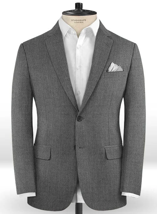 Scabal Graphite Gray Wool Jacket One-Shoulder Jacket Off-the-Shoulder Jacket Asymmetrical Jacket