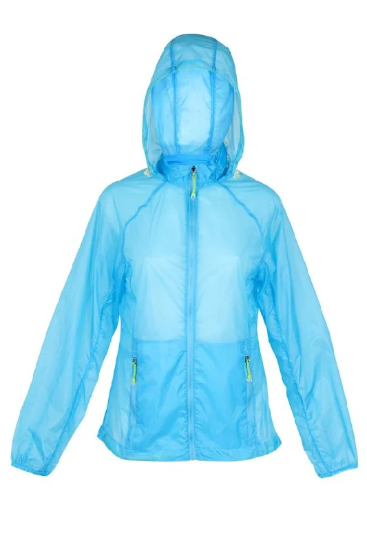 Ladies Air Jacket - Azure V-Neck Jacket Boat Neck Jacket Square Neck Jacket