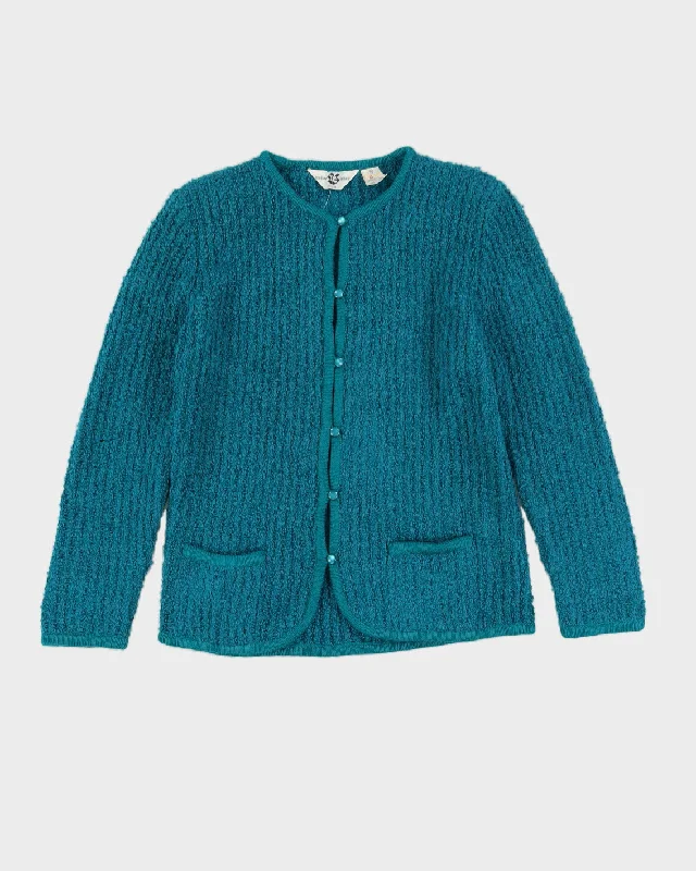 The Bay Aqua Blue Knitted Cardigan - S Wool Cardigan Cotton Cardigan Cashmere Cardigan The Bay Aqua Blue Knitted Cardigan - S Wool Cardigan Cotton Cardigan Cashmere Cardigan