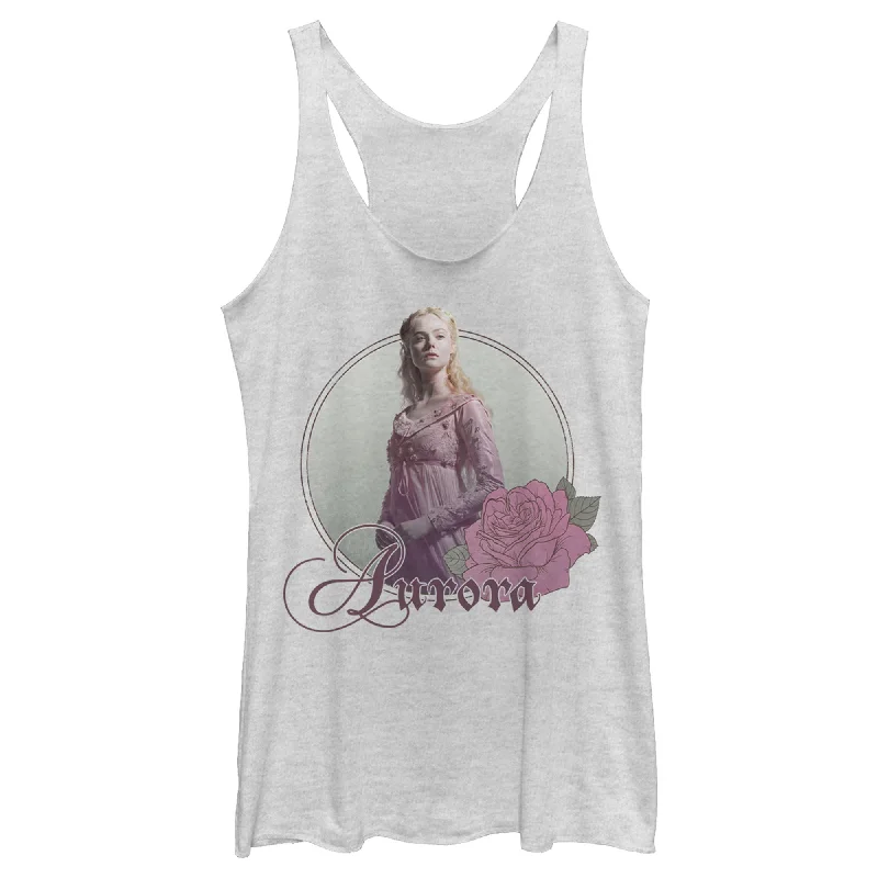 Women's Maleficent: Mistress of All Evil Aurora Portrait Racerback Tank Top flowy tank top