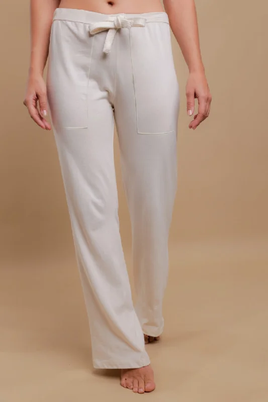 Women's Drawstring Pants with Patch Pockets Fashionable Sporty Pants