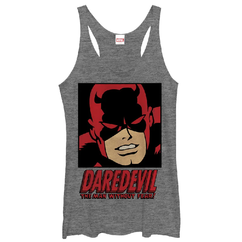 Women's Marvel Daredevil Man Without Fear Racerback Tank Top flirty tank top