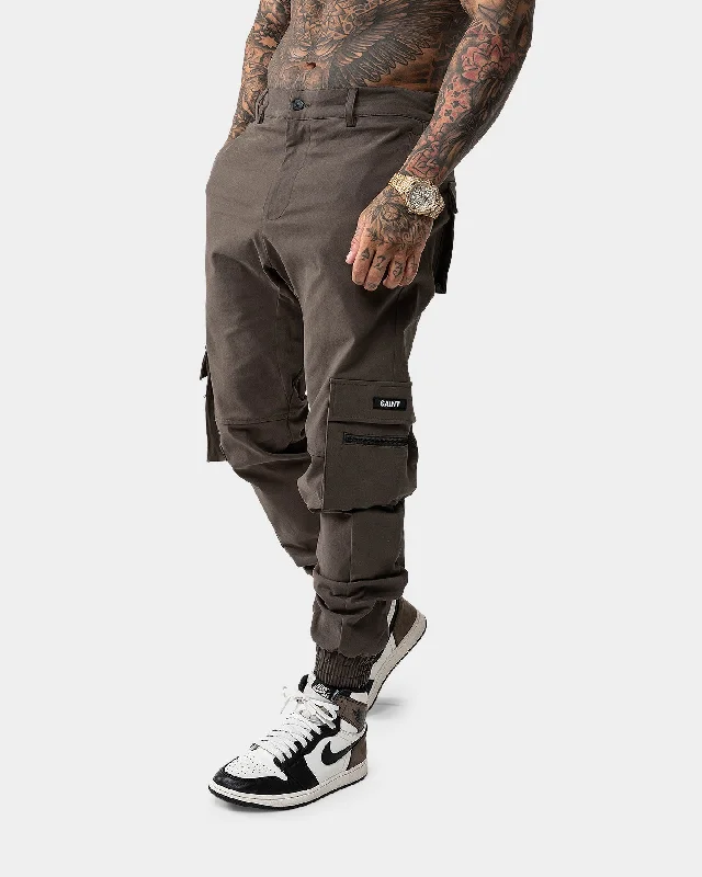 Saint Morta Espionage Cargo Pants Khaki Relaxed High-Waist Trousers