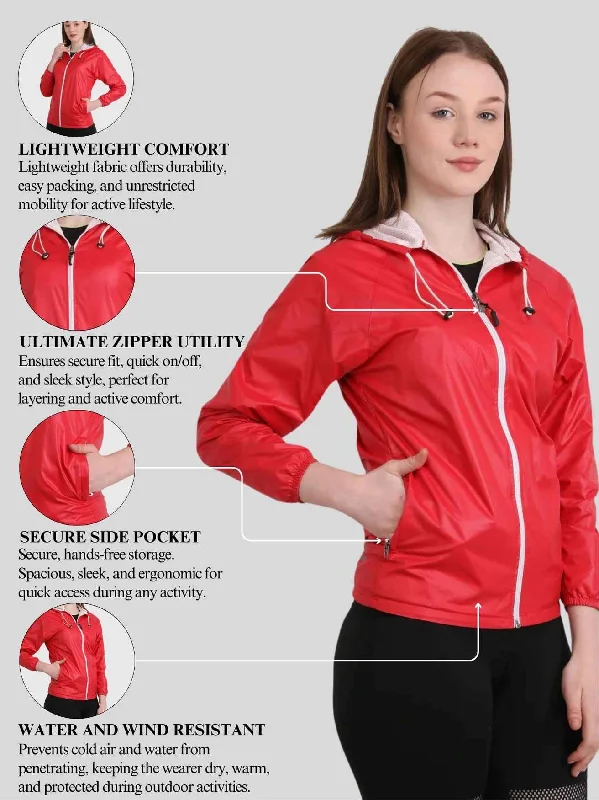 Utility jacket women - Windcheater Zip Front Button Front Snap Front