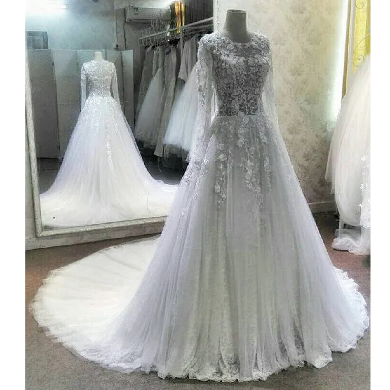 Lauxury Long Sleeves Charming Applique Lace Long Wedding Party Dresses, WG616 Tunics Canvas sturdy Lauxury Long Sleeves Charming Applique Lace Long Wedding Party Dresses, WG616 Tunics Canvas sturdy