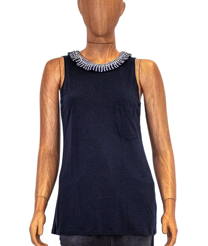 Navy And Cream Tank Set striped tank top