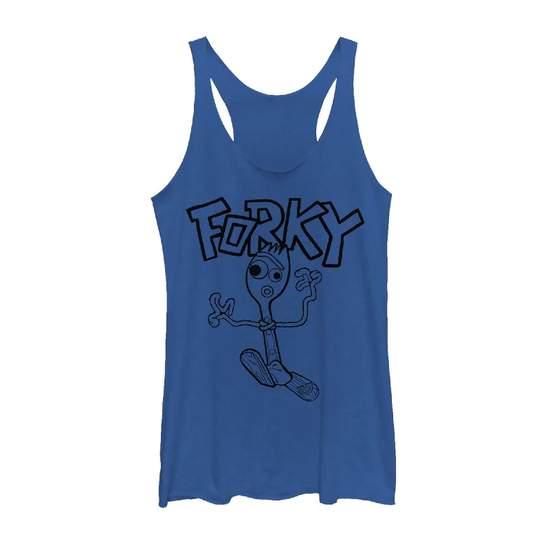 Women's Toy Story Running Forky Racerback Tank Top cropped tank top
