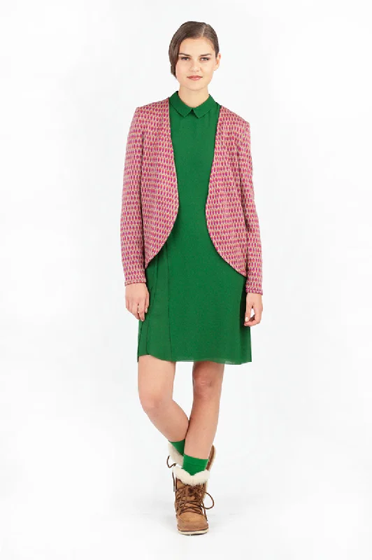 Schnittchen Patterns Lola Cardigan Herringbone Houndstooth Plaid