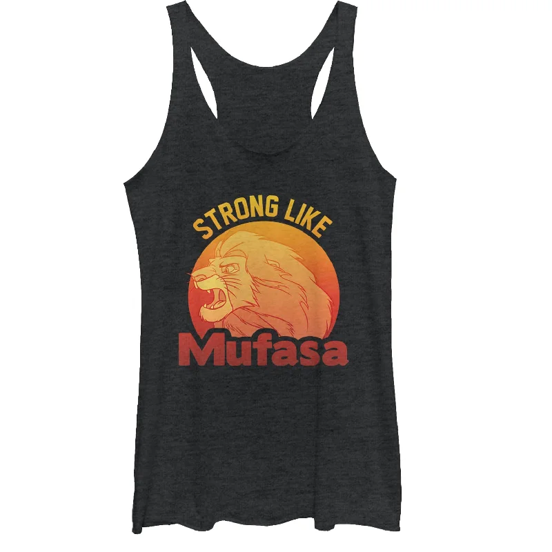 Women's Lion King Strong Like Mufasa Racerback Tank Top activewear tank top
