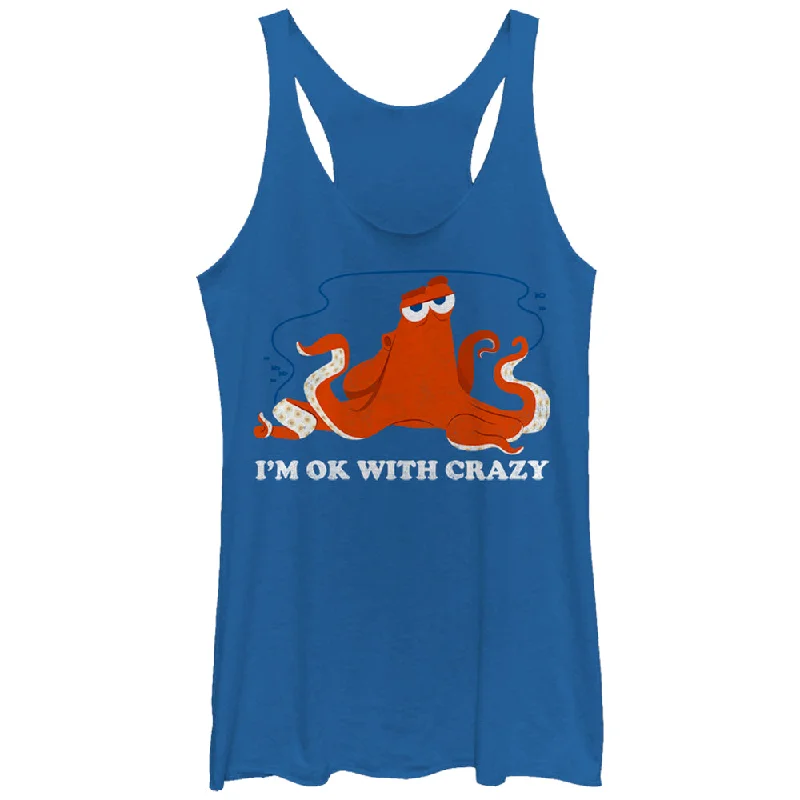 Women's Finding Dory Hank Ok Crazy Racerback Tank Top stylish tank top