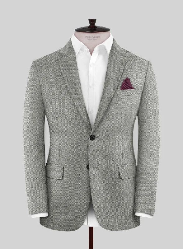 Scabal Londoner Twill Gray Wool Jacket Rayon Jacket Velvet Jacket Corduroy Jacket