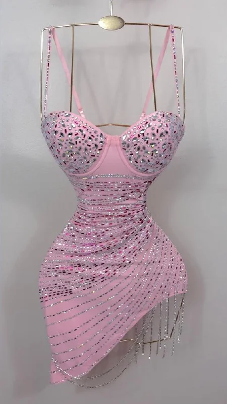 Cifeeo-back to school outfits Sexy 18th Birthday Outfits Sheath Spaghetti Straps Pink Homecoming Dress Short Mini Party Dress With Beads C2577 Tunics Chic elegant Cifeeo-back to school outfits Sexy 18th Birthday Outfits Sheath Spaghetti Straps Pink Homecoming Dress Short Mini Party Dress With Beads C2577 Tunics Chic elegant