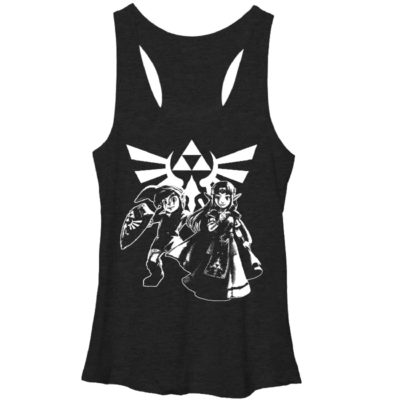 Women's Nintendo Legend of Zelda Triforce Link Racerback Tank Top open back tank