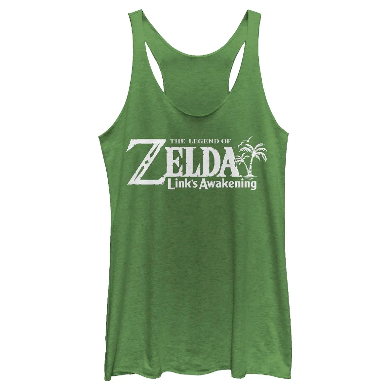 Women's Nintendo Legend of Zelda Link's Awakening Classic Logo Racerback Tank Top trendy tank top