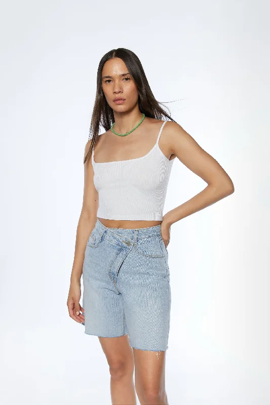 RIBBED CROPPED TANK ribbed tank top