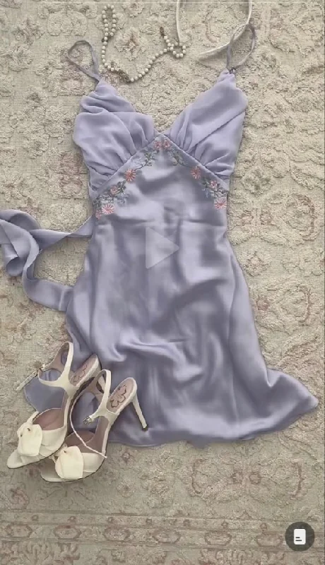 Cifeeo-back to school outfits 20th Birthday A line Spaghetti Straps Lilac Homecoming Dresses Short Party Dress C2927 Tunics Formal black Cifeeo-back to school outfits 20th Birthday A line Spaghetti Straps Lilac Homecoming Dresses Short Party Dress C2927 Tunics Formal black