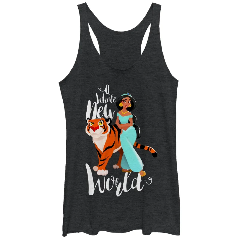 Women's Aladdin Whole New World Racerback Tank Top basic tank top