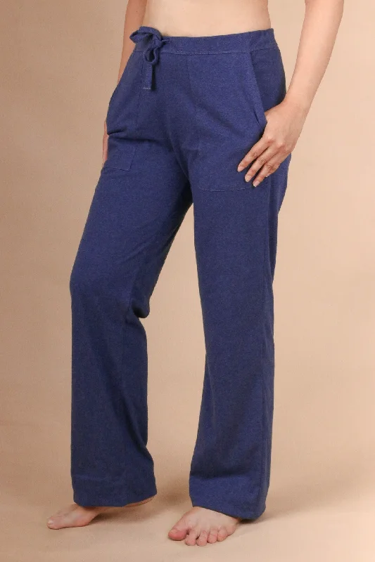Women's Drawstring Pants with Patch Pockets Casual Wide Pants