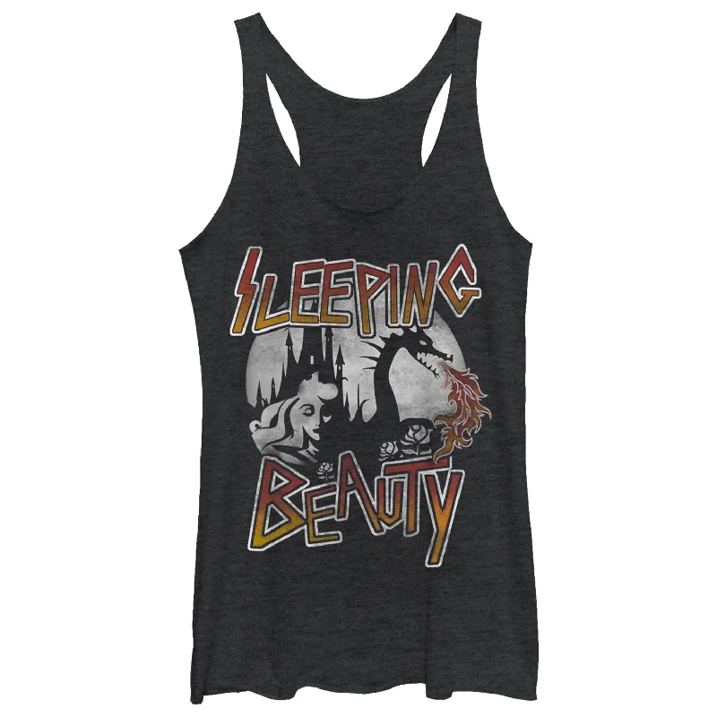 Women's Sleeping Beauty Rock and Roll Racerback Tank Top gym tank top
