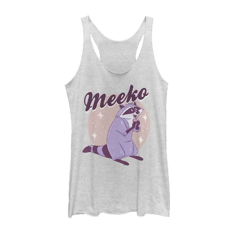 Women's Pocahontas Meeko Portrait Racerback Tank Top flirty tank top