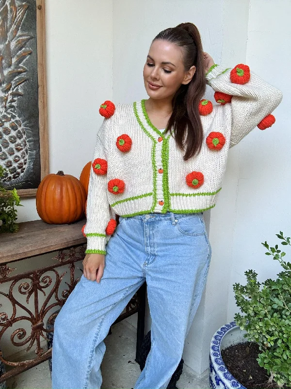 Pumpkin Cardigan Fleece Fabric Down Fabric Feather Fabric