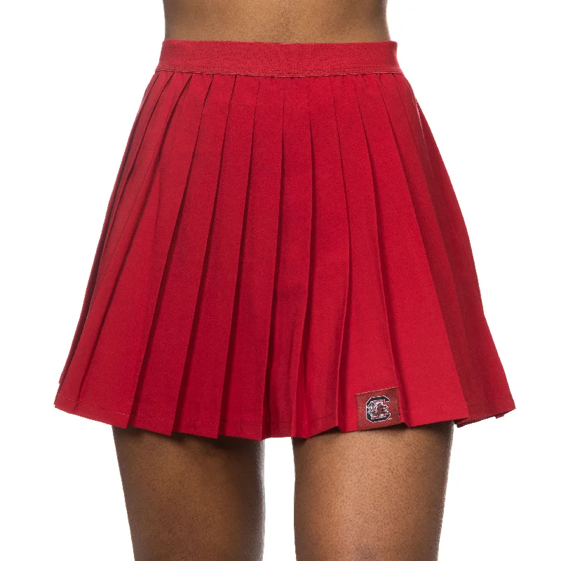 ZZ Pleated Cheer Skirt leather skirt bold