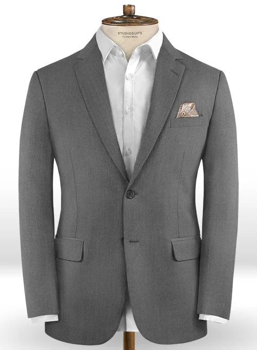 Scabal Flat Gray Wool Jacket Elasticated Jacket Padded Jacket Insulated Jacket