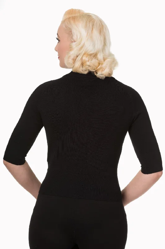 Banned Apparel - April Shortsleeve Plus Size Cardigan Cotton Fabric Linen Fabric Terry Fabric