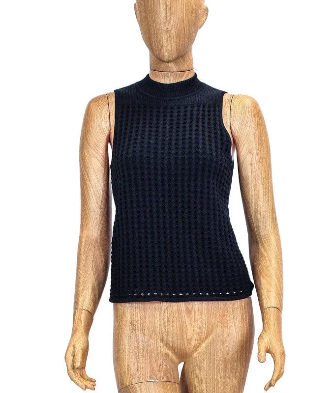 Elastic Rib Knit Tank open back tank