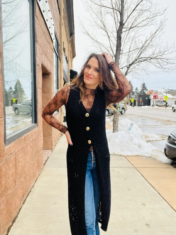 Sleeveless Cardigan Thin Thick Dense