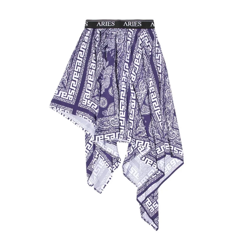 BANDANA PRINT SKIRT flowy skirt hem