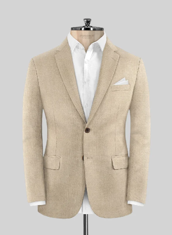 Scabal Beige Wool Jacket Nylon Jacket Polyester Jacket Spandex Jacket