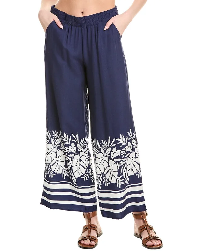 La Blanca Palazzo Pant Slim-Fit Khaki Pants