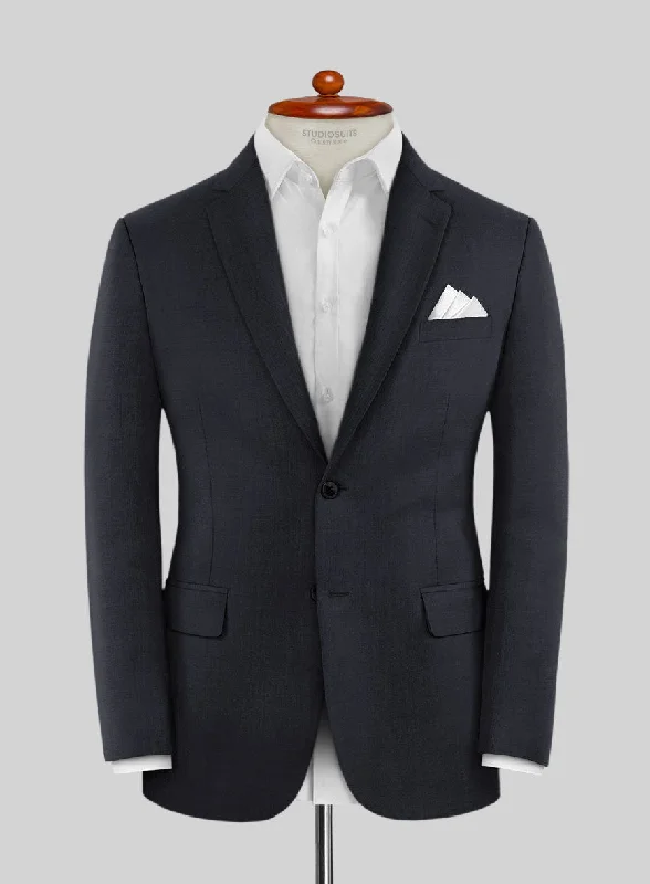 Scabal Cosmopolitan Midnight Blue Wool Jacket Hooded Jacket Caped Jacket Shawl Collar Jacket