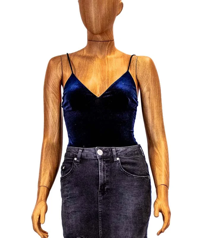 Velvet Tank Bodysuit crossback tank top