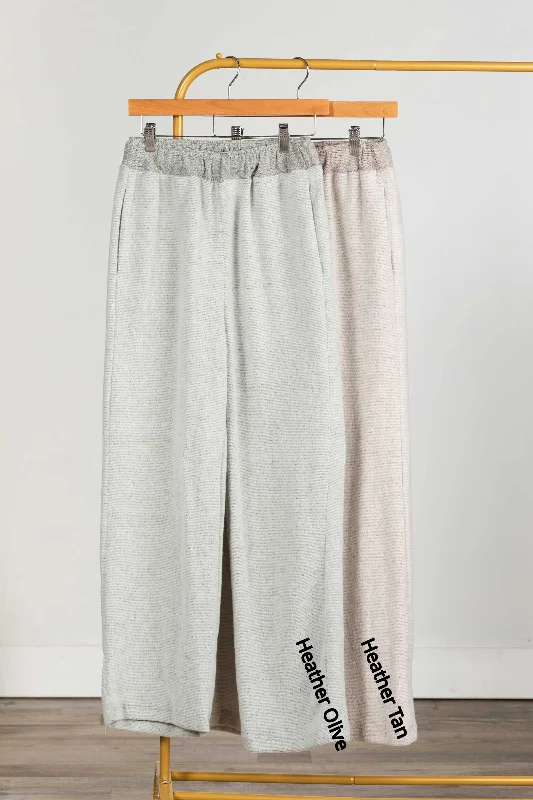 Soft Brushed Wide Leg Pants With Drawstring Elegant Trouser Pants