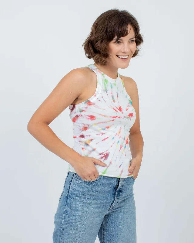 Tie Dye Cropped Tank crew neck tank