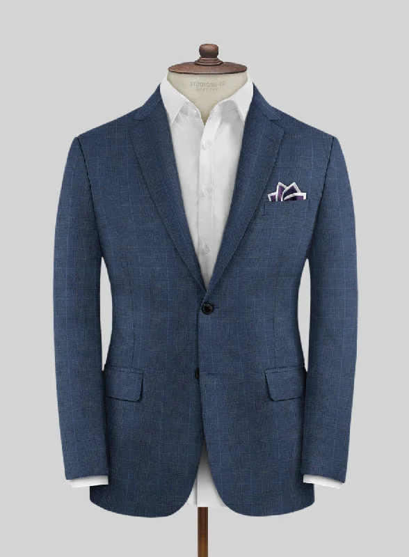Scabal Cosmopolitan Prince Marine Wool Jacket Faux Fur Fabric Real Fur Fabric Shearling Fabric