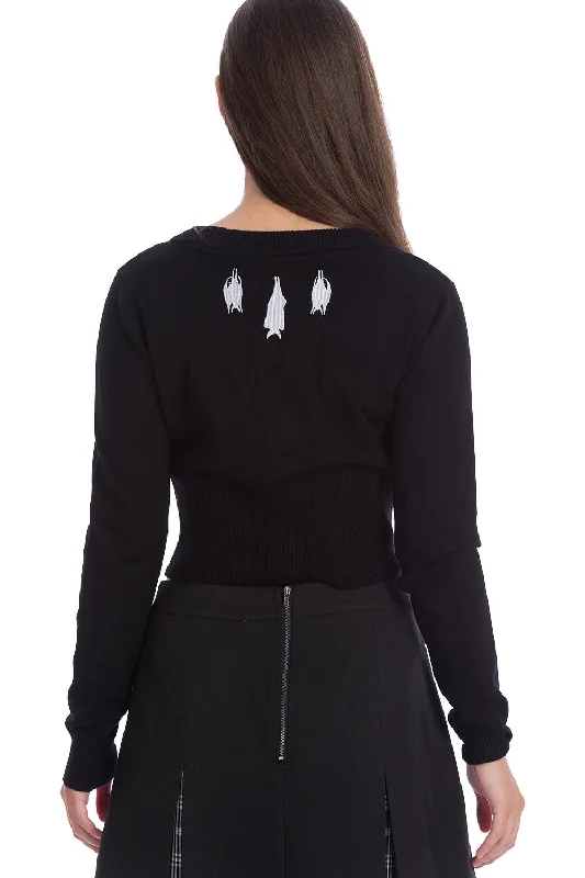 Banned Apparel - Bat Lady Cardigan Zippered Buttoned Snapped