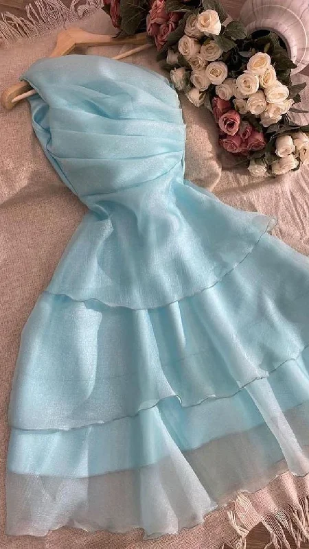Cifeeo-back to school outfits 20th Birthday A line One Shoulder Blue Short Homecoming Dresses Birthday Party Dress C2969 Tunics Office stylish Cifeeo-back to school outfits 20th Birthday A line One Shoulder Blue Short Homecoming Dresses Birthday Party Dress C2969 Tunics Office stylish