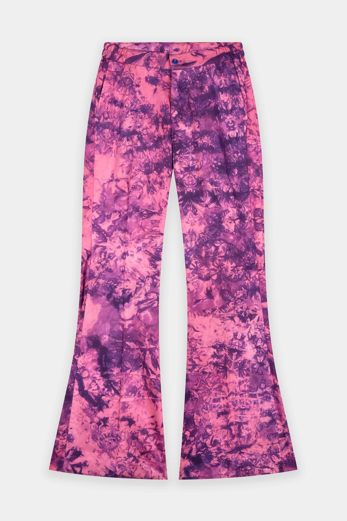 Djedje I Tailor Fitted Flare Cut Pant - Purple Relaxed Lounge Trousers